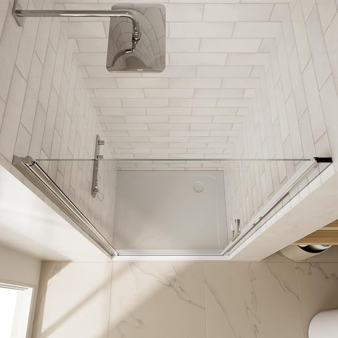 34-35.4" W x 72" H Shower Door, Royal Guard Frameless Pivot Shower Door - Image 6