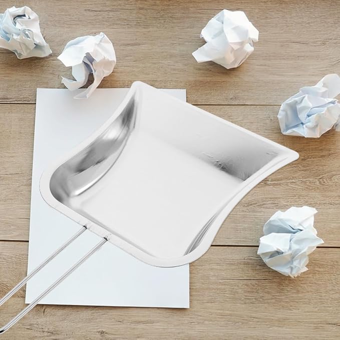 Mini Dust Pan for Table Metal Dust Pan and Brush Sets Stainless Steel Shovel - Image 5