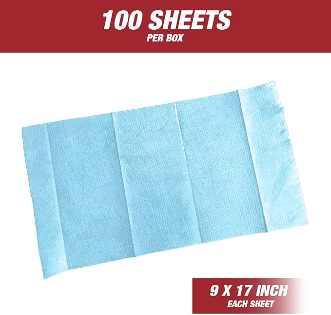 Lint Free Cleaning Towels Pack of 100 Sheets 9" x 17" - Image 2