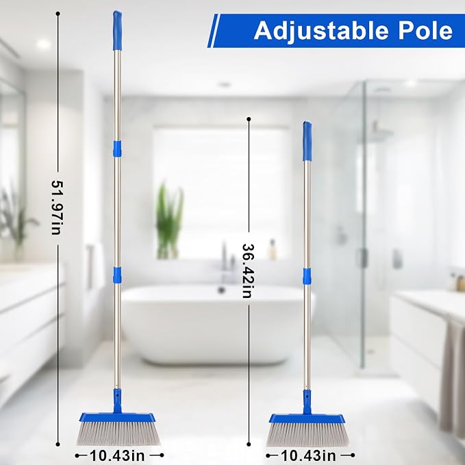 Broom - 52-Inch Adjustable Long Handle Broom, Courtyards - Image 2