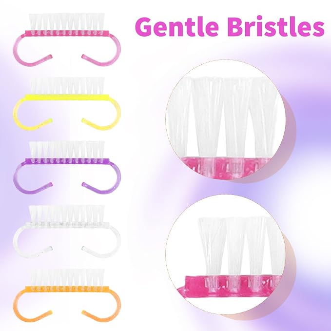 420 Pcs Handle Grip Nail Brush Bulk 5 Colors Nail Scrub Brush Pedicure - Image 4