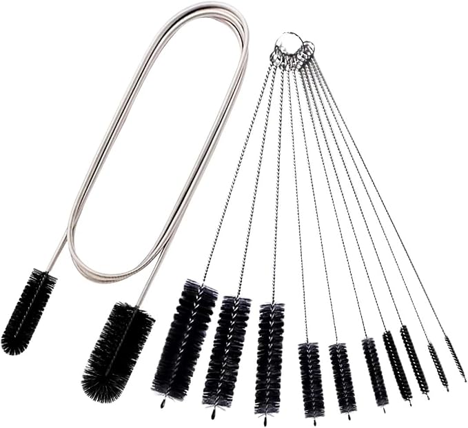 Flexible Drain Brush Straw Cleaner Set, Nylon Cleaner Double Ended Elastic Hose by Cusfele