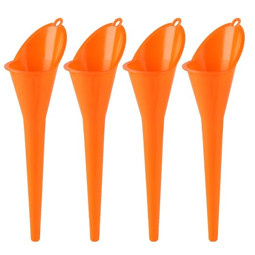 4 Pcs Plastic Long Neck Oil Funnel by MUZHUPGUZ