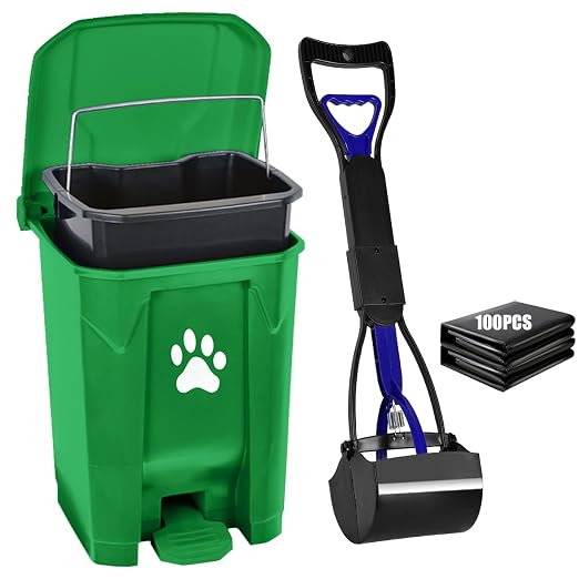 Outdoor Dog Poop Trash Can, Dog Waste Trash Can Pooper Scooper by Unknown