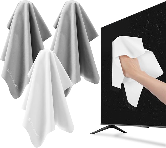 K&F Concept 3 Pack Microfiber Lens Cleaning Cloths 12x12in，Washable Reusable by KFCONCEPT