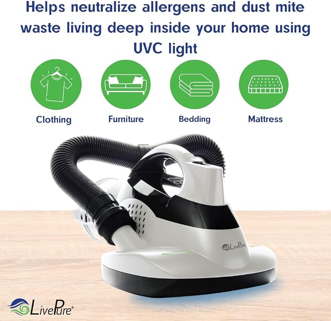 LivePure - Ultramite Handheld HEPA Filter Vacuum & Fabric Sanitizer - Dual - Image 3