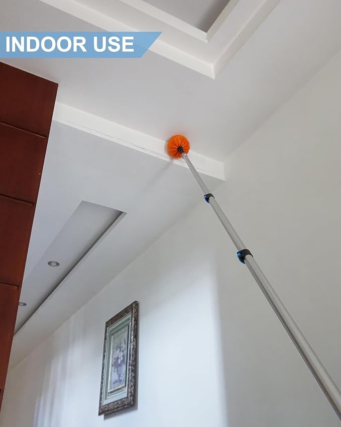 26FT Reach Cobweb Duster, Outdoor Spider Web Cleaner Brush - Image 6