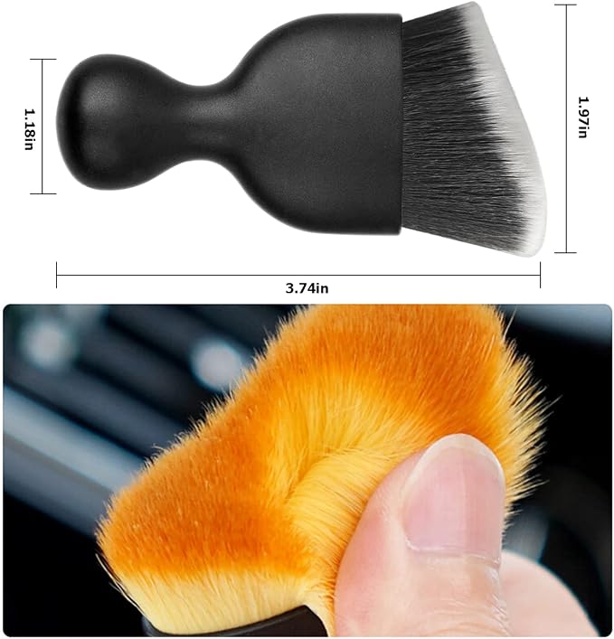 Blilo Car Interior Detailing Brush, Auto Soft Hair Cleaning Brushes, Curved - Image 2