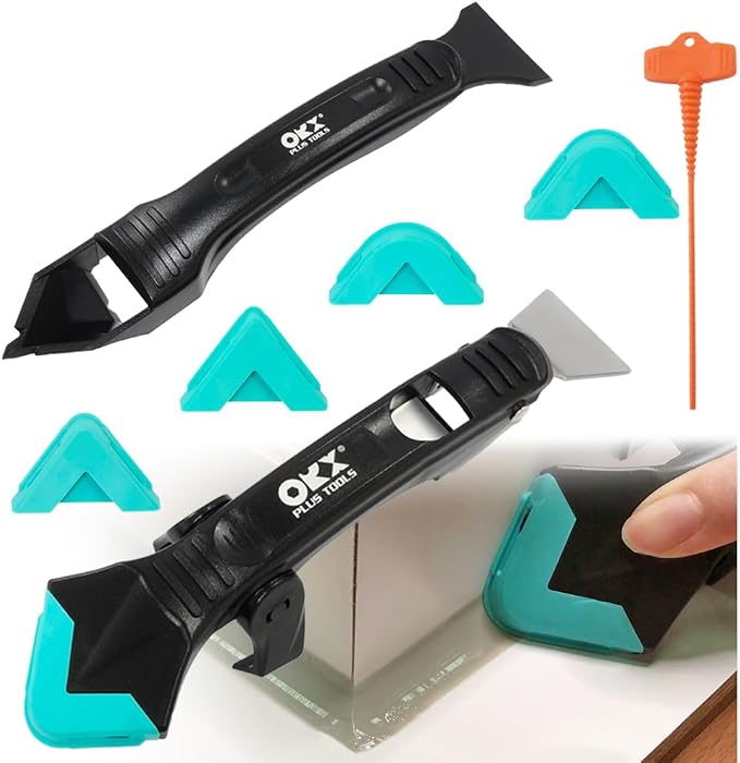 ORXPLUS Sealant Caulking Tool Kit, Finishing Tool, Grout Scraper, 5 Silicone by ORXPLUSTOOLS%C2%AE