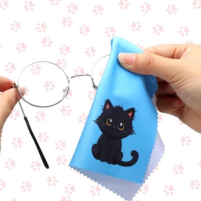 Breling 24 Pack Microfiber Cleaning Cloth Cute Animal Eyeglass Clean Cloths - Image 6