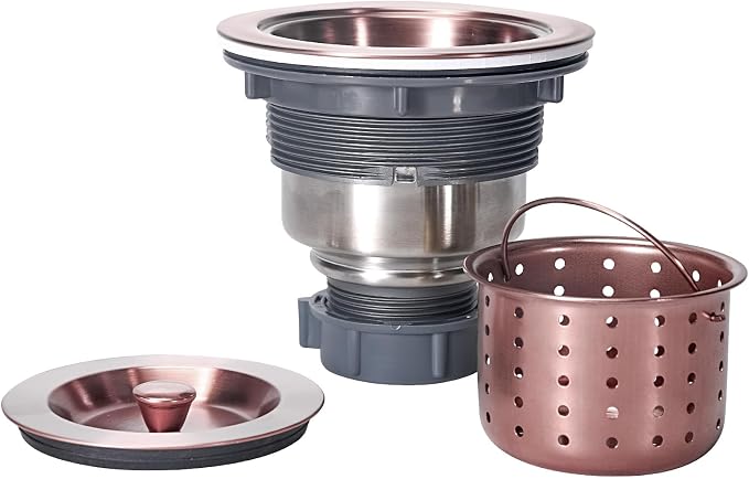 KONE 3/1-2 Inch Sink Drain Assembly Antique Copper Kitchen Sink Drain Kit by KONE