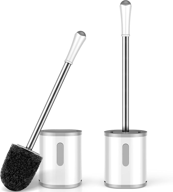 Toilet Brush and Holder Set, 2 Pack by AONEZ