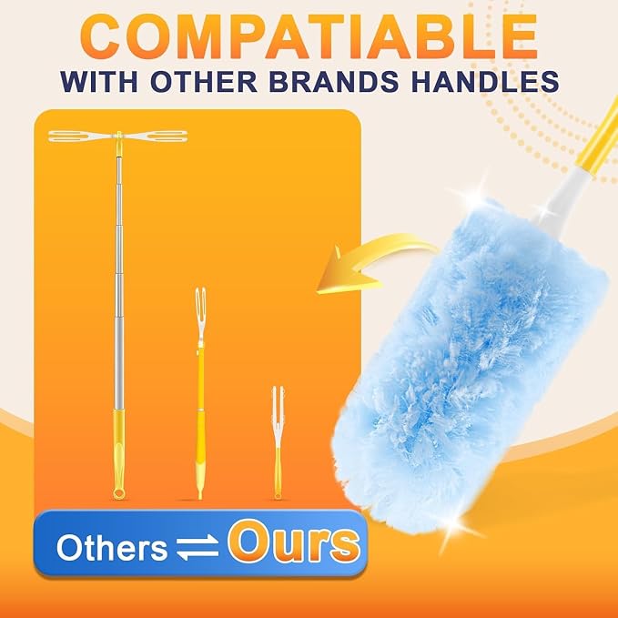 50 Pack Duster Refills for Swiffer Duster, Disposable Dusters Kit for Cleaning - Image 3
