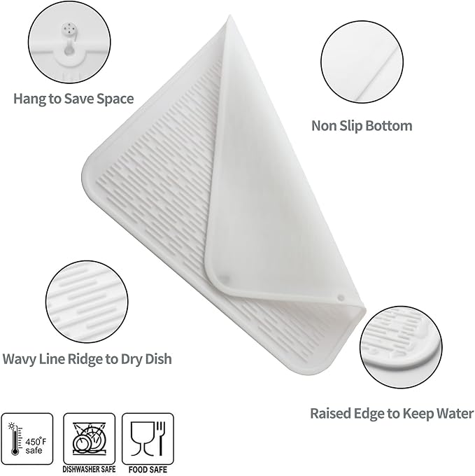 Silicone Dish Drying Mat for Multiple Usage, Easy clean, Eco-friendly, - Image 2