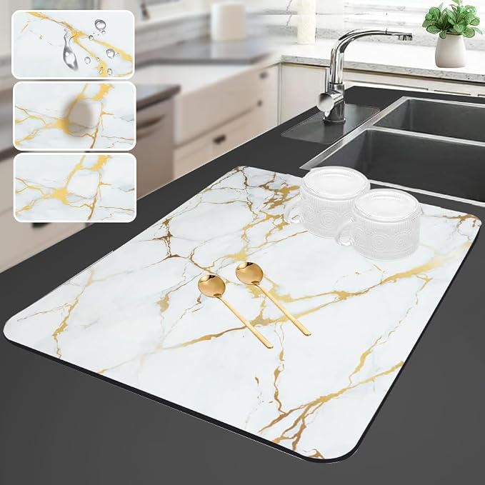 Sofort Dish Drying Mat for Kitchen Counter, Super Absorbent Drying Mats for by Unknown