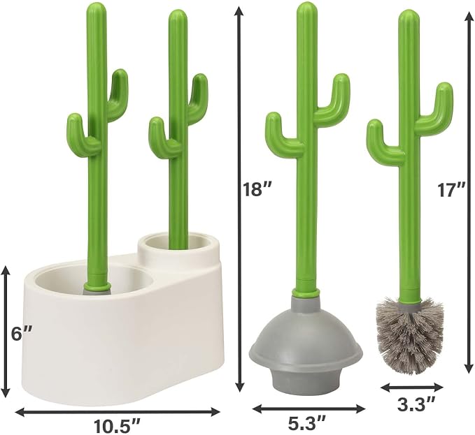 Cactus Toilet Plunger and Brush Set - Image 7