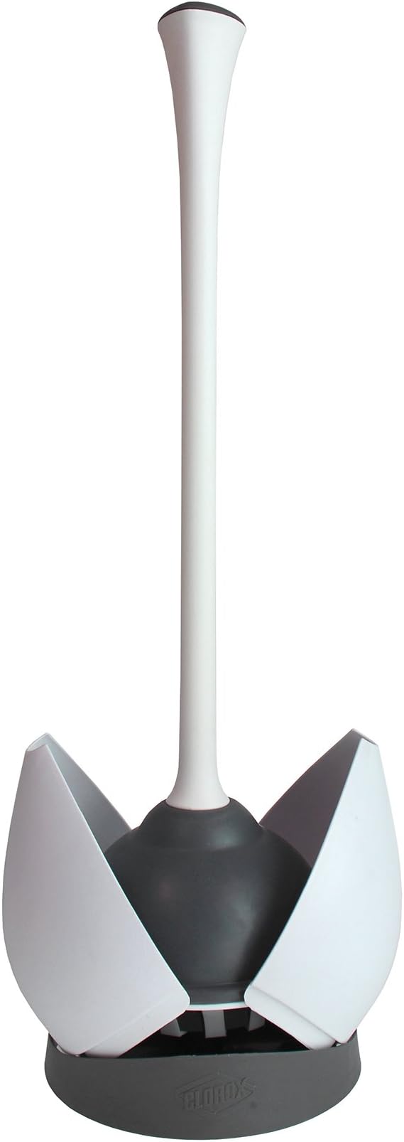 Clorox Toilet Plunger with Hideaway Holder Caddy Heavy-Duty Compact Design with by Clorox
