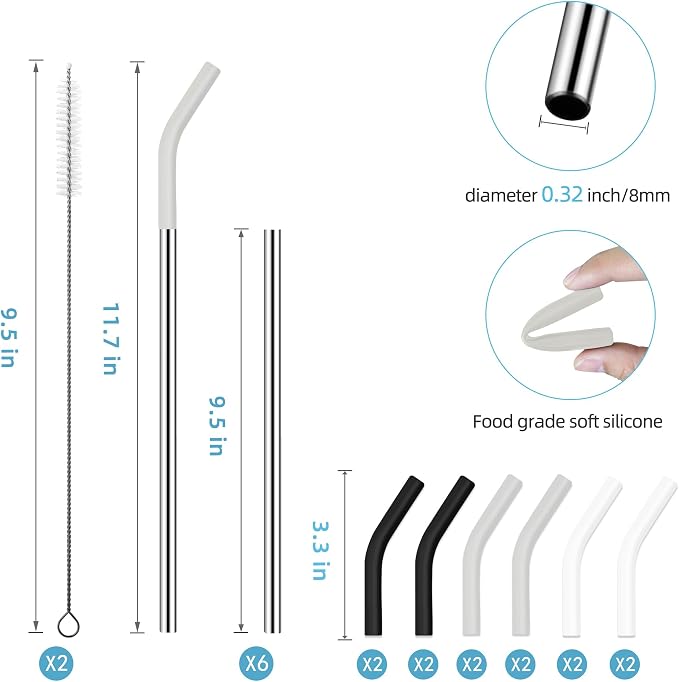 30 oz Stainless Metal Straws for 30 oz Stanley Tumbler - Image 2