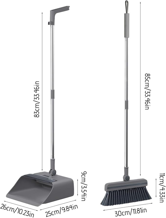 3 in 1 Broom and Dustpan Set Foldable Hand Broom - Image 2