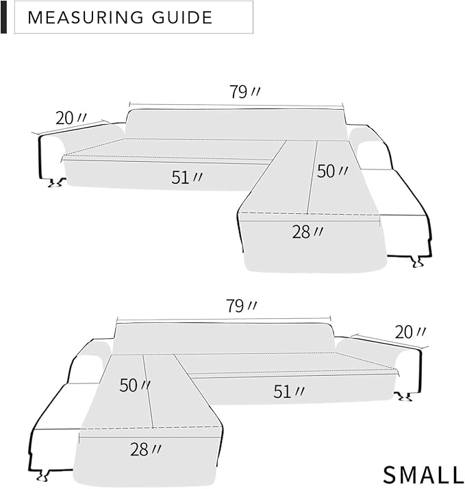 Easy-Going Sofa Slipcover L Shape Sofa Cover Sectional Couch Cover Chaise - Image 6