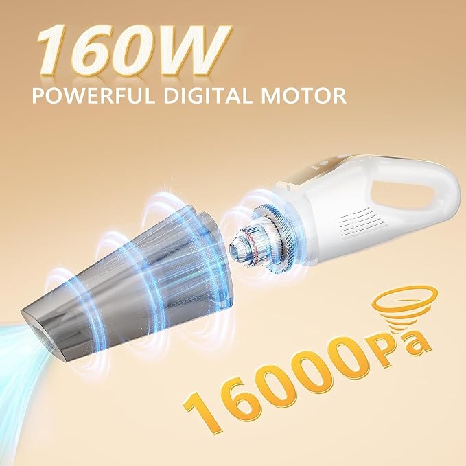 Handheld Vacuum Cordless, 16000Pa 160W Handheld Car Cordless Vacuum Cleaner - Image 3