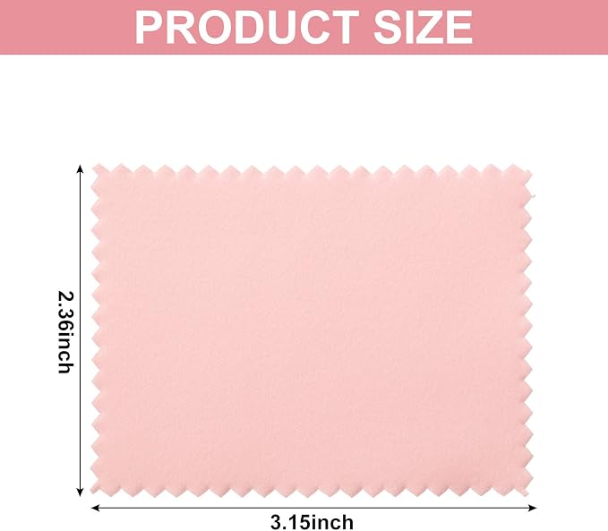 Tatuo 200 Pieces Jewelry Polishing Cloth 2.36 x 3.15 Inch Double-Sided - Image 3