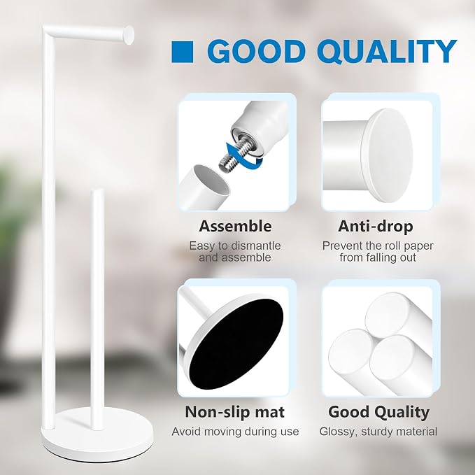 Toilet Paper Holder Stand, Toilet Paper Holder Free Standing, Toilet Paper - Image 3