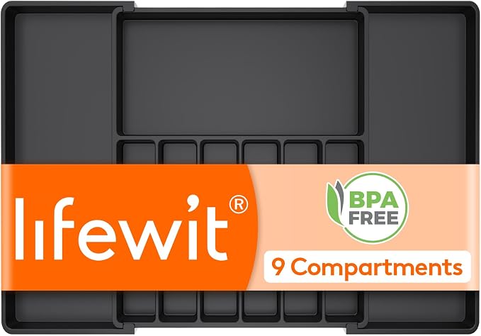 Lifewit Silverware Drawer Organizer, Expandable from 18.7 to 33 inches by Lifewit