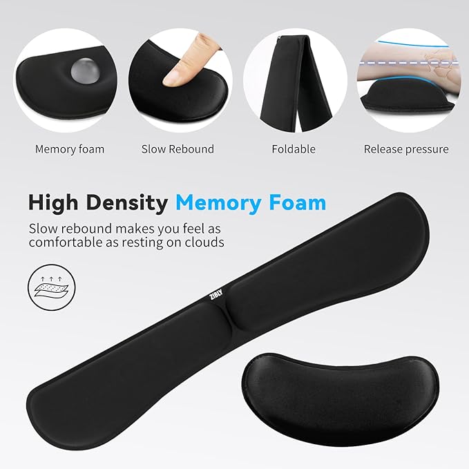Zibly Ergonomic Gel Keyboard Wrist Rest & Mousepad Rests - Image 6