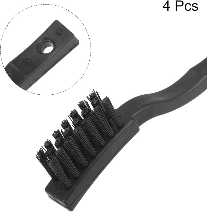 uxcell 4 Pcs Anti Static ESD Brush Portable Plastic Handle Nylon Lab Cleaning - Image 3