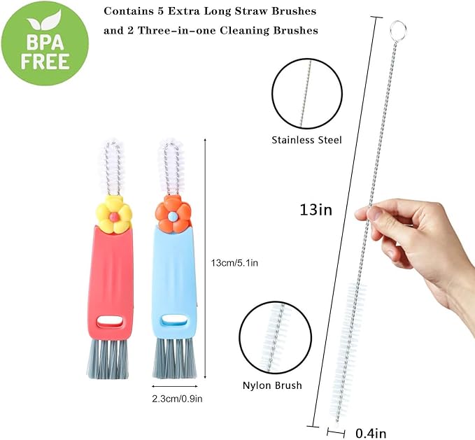 Straw Cleaner Brush Extra Long 13 inch - Image 2