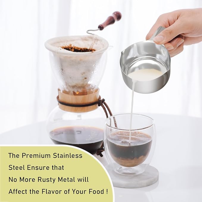 2PCS 1-1/2Cup Single Measuring Cup, Stainless Steel Measure Scoop, Metric and - Image 4