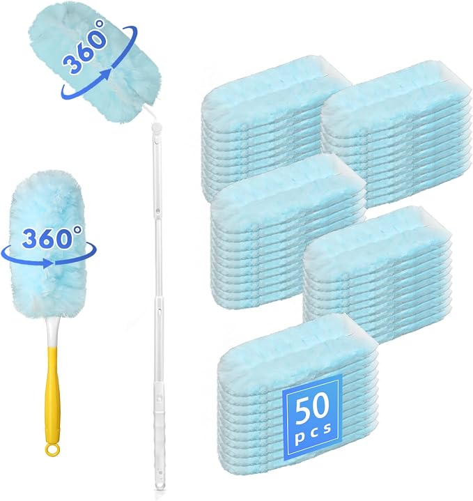 50 Count Duster Refills 360° Heavy Duty Duster Refills Kit Compatible by Kovver