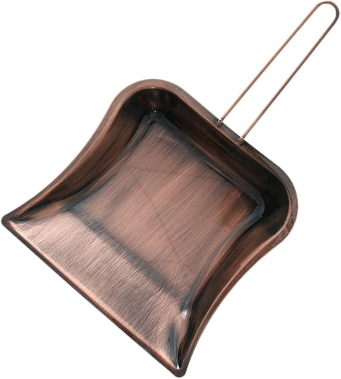 Yajuyi Handheld Copper Dustpan Trash Household Easy Handling Dust Pan Tabletop by Yajuyi