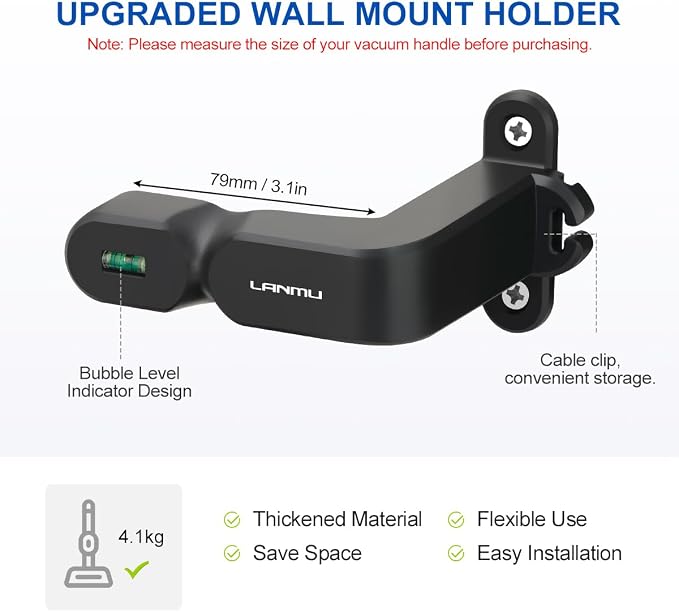 LANMU Wall Mount Holder with Cable Clip Compatible with Shark IX141 IX141AMZ - Image 2