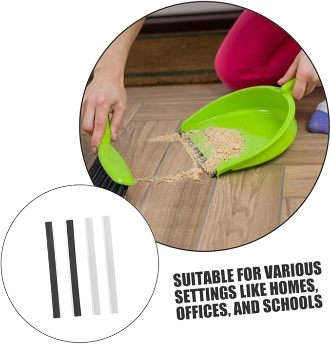 4pcs Rubber Dustpan Edge Strips Replacement Lip Inserts - Image 3