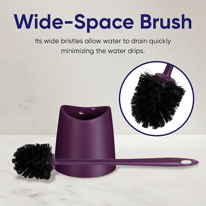 Toilet Brush Cleaner and Holder Purple 3 Pack Toilet Bowl Cleaner Brush - Image 6