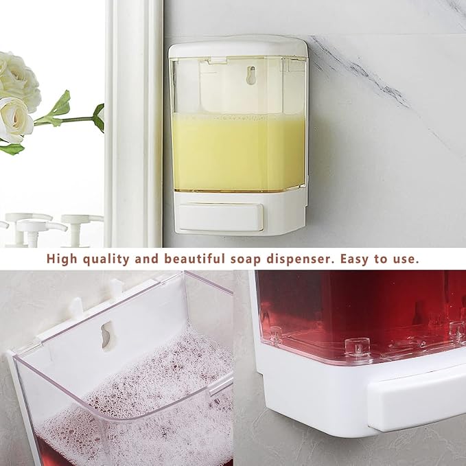 Manual Soap Dispenser Bathroom Kitchen Wall Mounted Commercial Soap Dispenser - Image 4