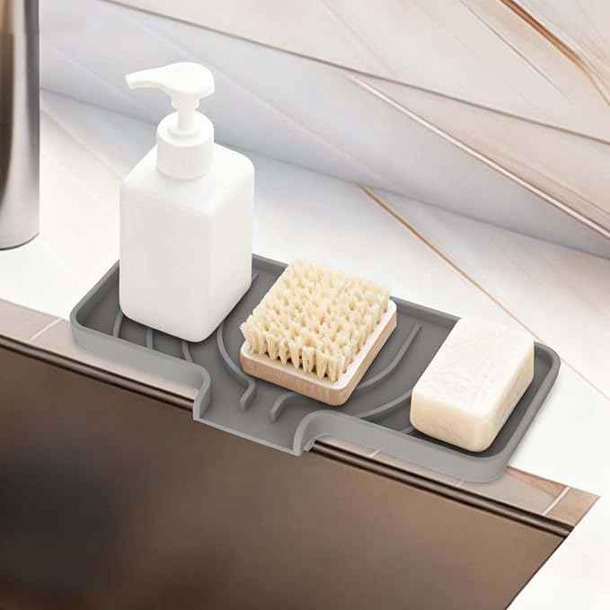 GUUKIN Sponge Holder for Kitchen Sink, Sink Caddy and Soap Tray | 10x5 inch - Image 8