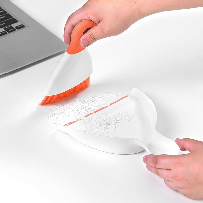 NACENA Mini Dustpan and Brush Set 2 Pack, Small Broom and Dustpan Set Dust Pan - Image 7