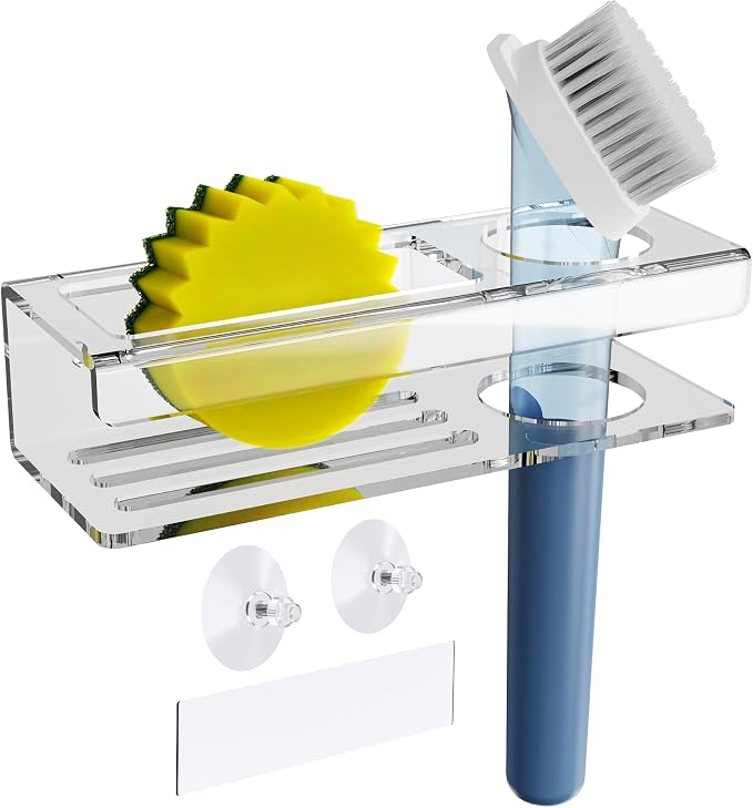 NiHome Acrylic Sponge Holder for Kitchen Sink, Compatible by NiHome