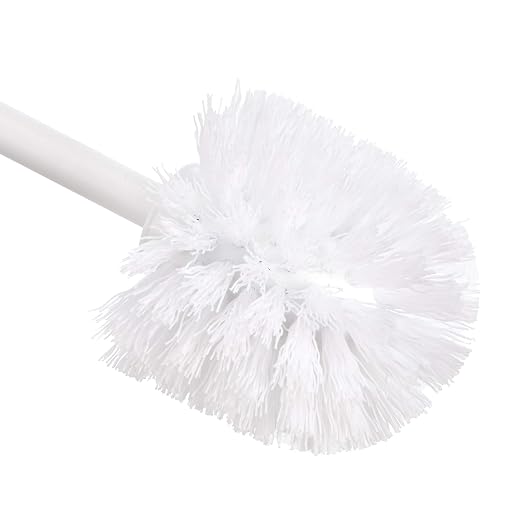 Amazon Basics Toilet Brush and Holder Set, Heavy-Duty Bristle Scrub Brushes - Image 3