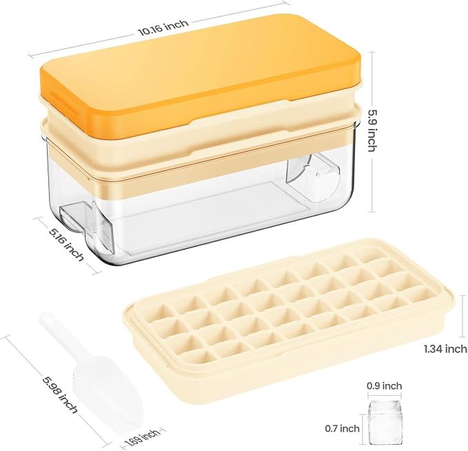 PHINOX Ice Cube Tray with Lid and Bin, Ice Trays - Image 5