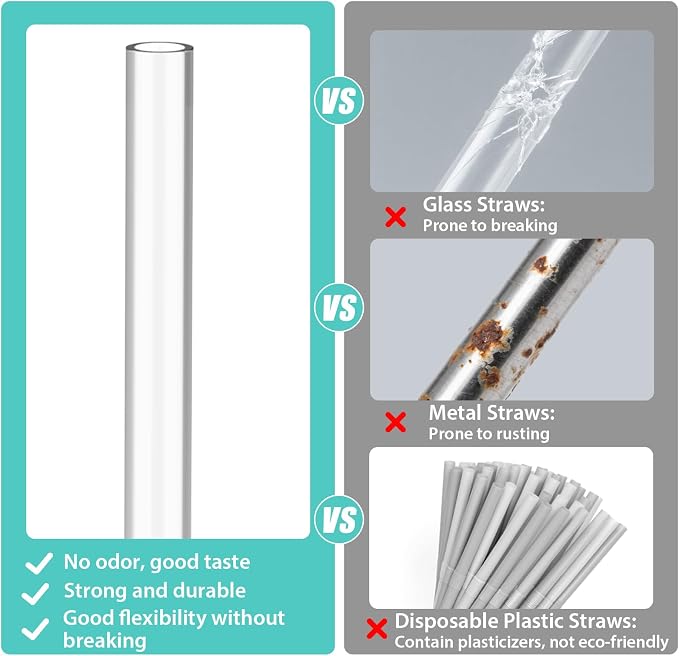 14 Pack Reusable Straws Compatible - Image 4