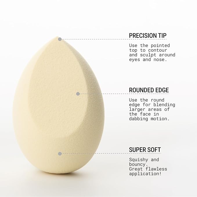 JUNO & Co. Microfiber Makeup Sponge, Dual Layer Technology - Image 3