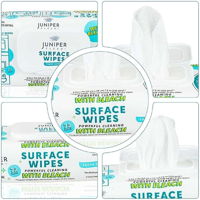 1 Pack Surface Wipes with Bleach, All-Purpose Cleaner - Image 7