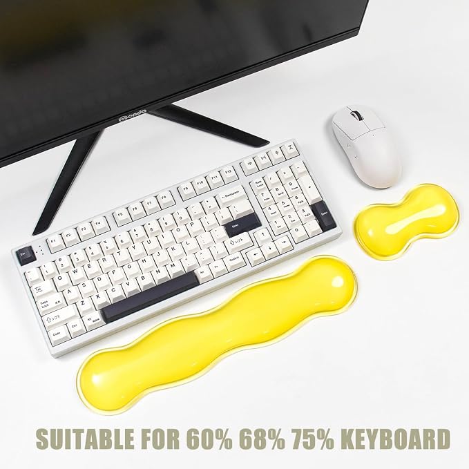 Gel Keyboard and Mouse Wrist Rest Set – Clear Wrist Rest - Image 3