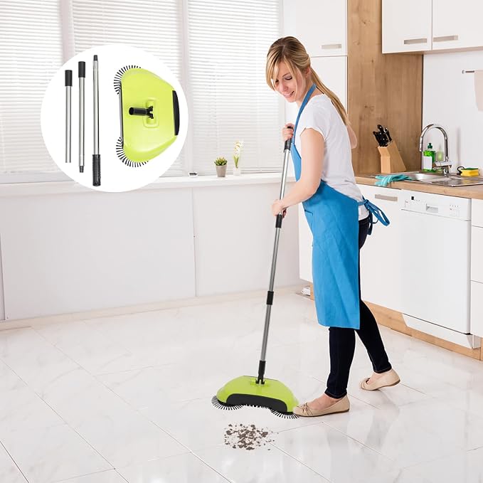 NOLITOY Hand Push Floor Sweeper Broom Carpet Sweeper Floor Cleaning Mop - Image 4