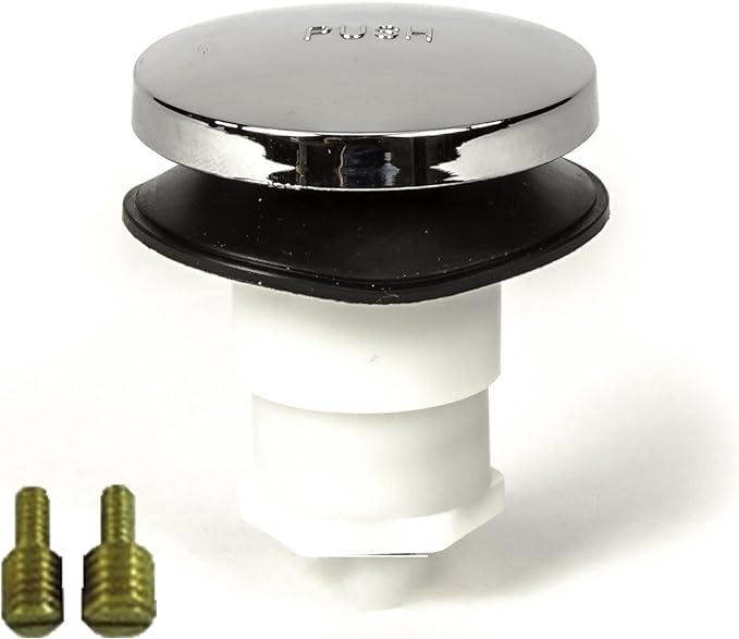 Toe Touch Bath Tub/Bathtub Drain Stopper Includes 3/8" and 5/16" Fittings Chrome by PermaFLOW