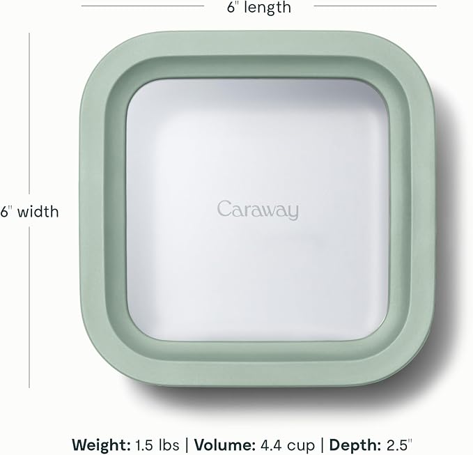 Caraway 6pc Glass Food Storage Set – 4.4 Cup Food Containers - Image 3